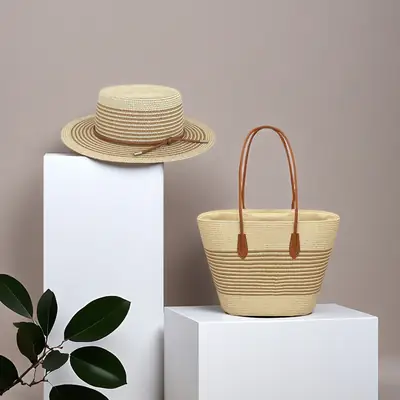 2025 Straw Bag & Hat Set for Travel & Daily Use