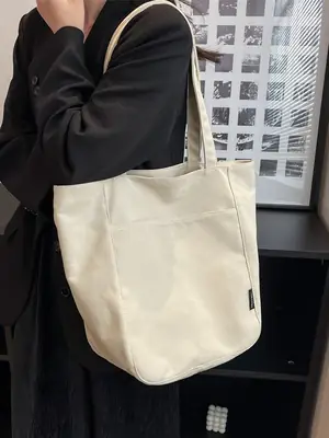 Women Large Capacity Lazy Canvas Tote Bag 2026