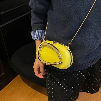 2025 Yellow Chain Shoulder Crossbody Bag