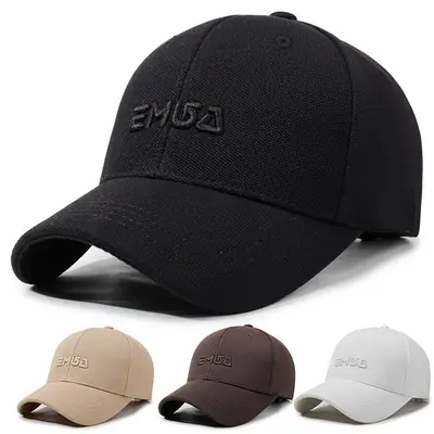 Brown Embroidered 3D Letter Baseball Cap for Men Women