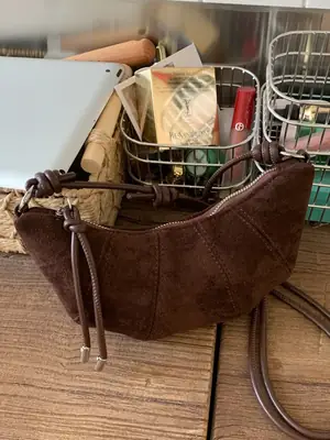 Brown Crossbody Bag for Women 2025 New High-End Frosted