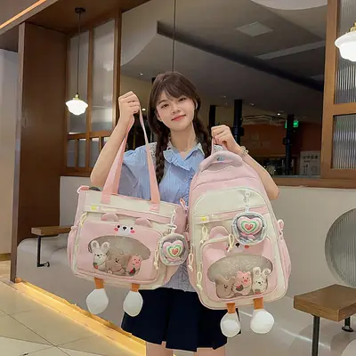 Korean Style Transparent Shoulder Bag Large Capacity Student Crossbody Bag