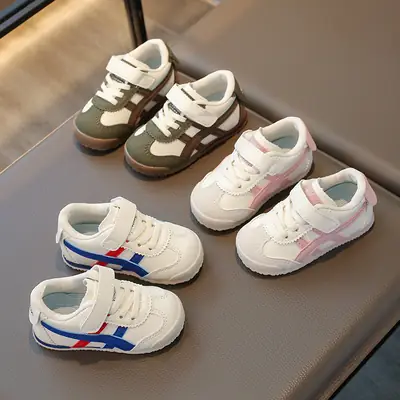 Autumn Baby Girl's White Shoes Baby 0 to 1-4 Years Old Infant Sneakers Spring and Autum Baby Girl's Shoes Soft Sole Toddler Shoes
