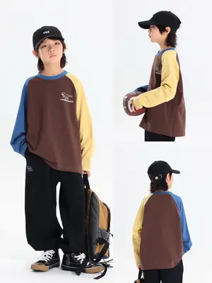 Boys Raglan Long Sleeve T-Shirt Dinosaur Print 2025