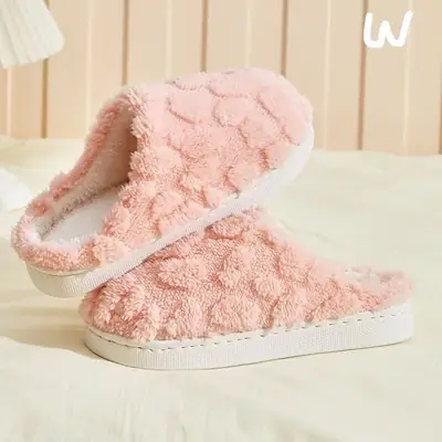 In-Stock Wholesale 2026 New Autumn and Winter Couple and Family Home Plush Closed-Toe Slippers with a Super Soft and Warm Feel