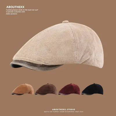 Japanese Retro Hats for Women All Season Artistic British Painter Hats
