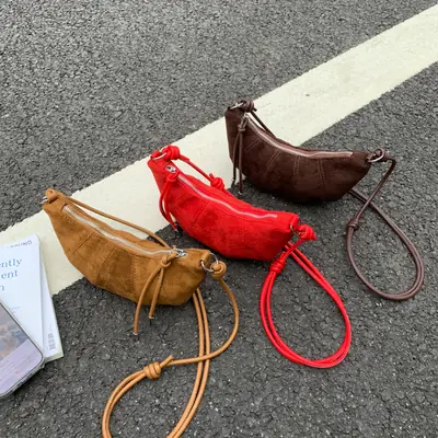 Retro Frosted Shoulder Bag Women 2025 New Fashion