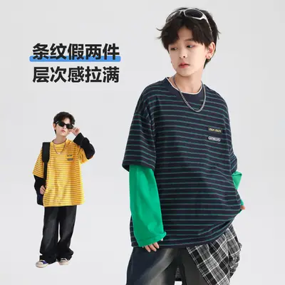 Boys Striped Long Sleeve T-Shirt 2025 New