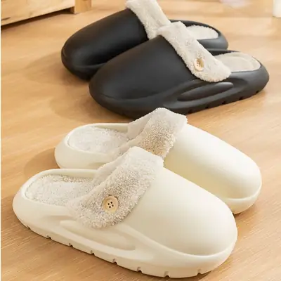2025 Waterproof Cotton Slippers Women Winter Comfort