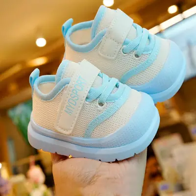 Toddler Shoes Spring & Fall New Beginner Baby Shoes 1-2 Years Old Baby Shoes Soft Sole Non-Slip Breathable Anti-Falling