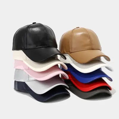 European & American Pu Leather Baseball Caps for Men