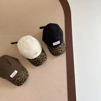 Children's Leopard Print Baseball Caps for Boys Girls