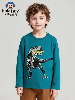 2025 Kids Dinosaur Sweatshirt Teal Long Sleeve