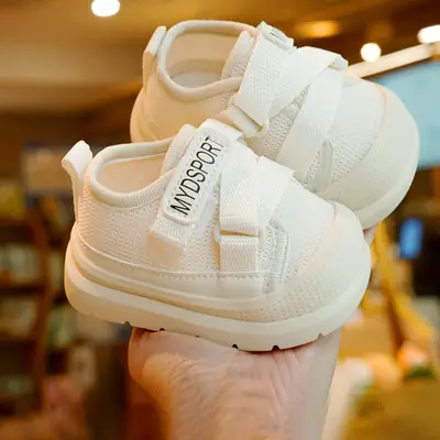 Toddler Shoes Spring & Fall New Beginner Baby Shoes 1-2 Years Old Baby Shoes Soft Sole Non-Slip Breathable Mesh
