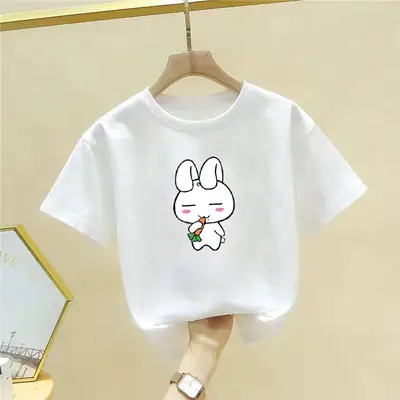 Pure Cotton Cute Cartoon T-Shirt for Girls Boys Large
