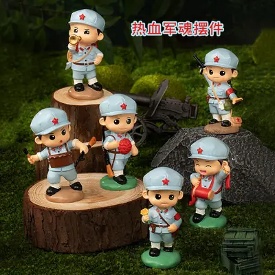 Hot-Blooded Military Soul Chinese People's Liberation Army Ornaments Commemorating the Eighth Route Army's Home Defense Ornaments Veterans Student Gifts