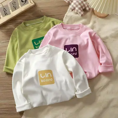 Children's Cream Thermal Long Sleeve Top with "in kedar" Print
