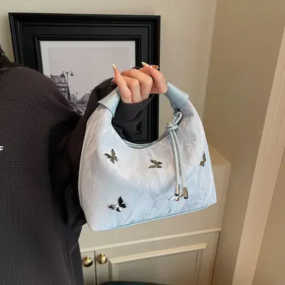 Light Blue Butterfly Crossbody Bag for Women 2026