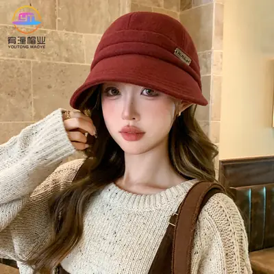 Korean Retro Fisherman Hat Windproof Bucket Cap