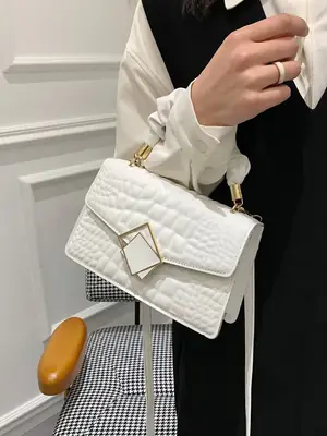 White Quilted Crossbody Bag for Women 2025