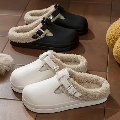 Women Velvet Birkenstock Slippers Winter Warm Non-Slip