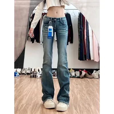 Women Dark Blue Stretch Slim Jeans 175 Tall Sexy