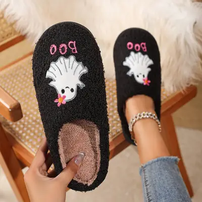 Cross-Border Winter Cotton Slippers Women Warm Non-Slip