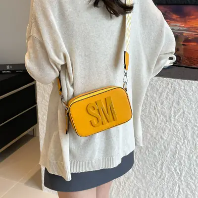 Yellow Letter Crossbody Bag for Women 2025
