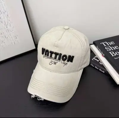 Women Grey Embroidered Baseball Cap VOTTION