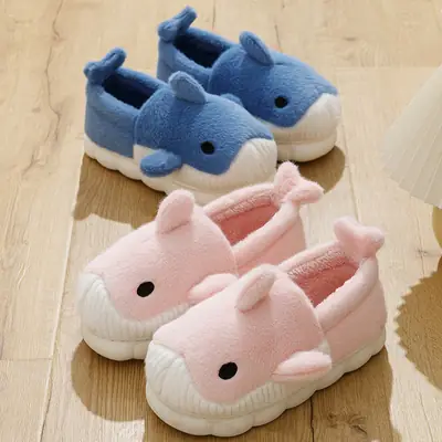 New Winter Cute Fox Slippers for Kids Women