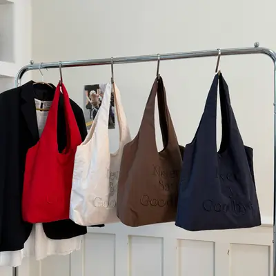 Women New Letter Embroidered Tote Bags Large Capacity