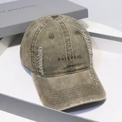 Washed Vintage Denim Cap Women Grey Baseball