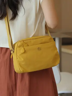 Women Lightweight Cloth Shoulder Bag Yellow 2025