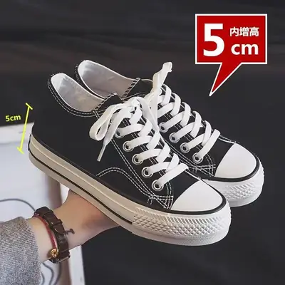 Women Canvas Sneakers 2025 Inner Height 5cm