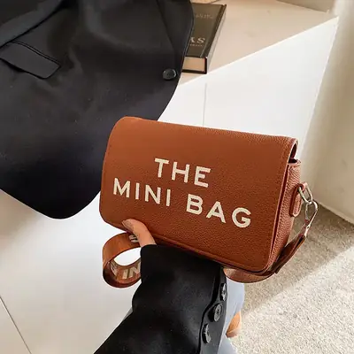 Mini Crossbody Bag Brown Leather Personalized 2025