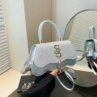 Trendy Sequin Square Bag for Women 2025