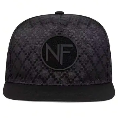 Men Plaid Knitted Baseball Cap with NF Logo