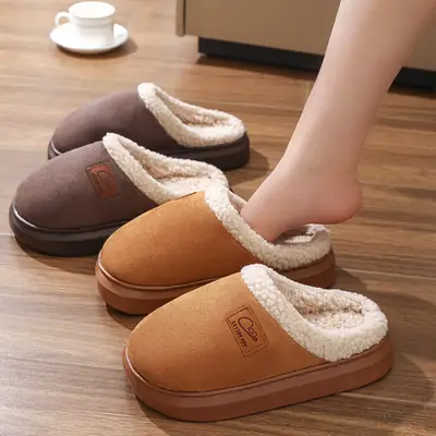 Women Cotton Slippers Warm Winter Indoor Pair