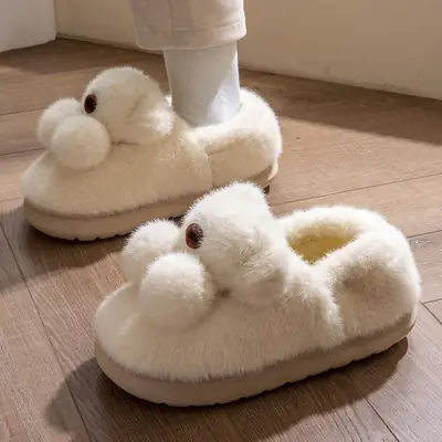 Little Bear Cotton Slippers Girls Autumn Winter 2025