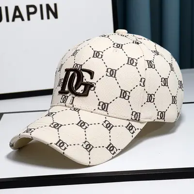 Korean Letter Embroidery Duckbill Cap Unisex Baseball Sun Protection
