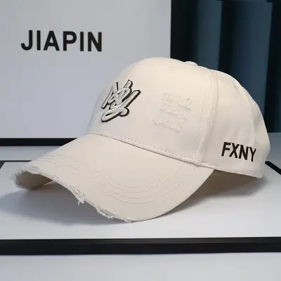 Pink Distressed Duckbill Cap for Men Women Baseball Cap
