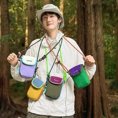 Men's 2-Piece Crossbody & Shoulder Bag Set Contrast Colors