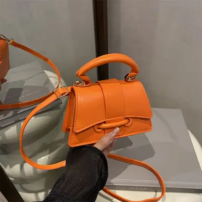 Orange Mini Shoulder Bag for Women 2025