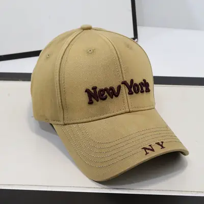 New York Embroidered Black Baseball Cap for Women