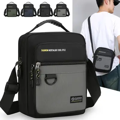 Men's Waterproof Crossbody Shoulder Bag Large Capacity