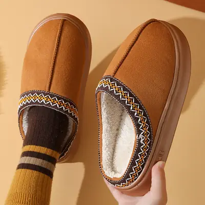 2025 Winter Cotton Slippers Thick Soled Warm Couples