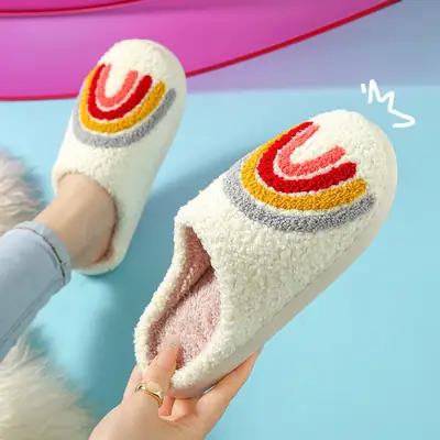 Fruit Cartoon Winter Warm Cotton Slippers