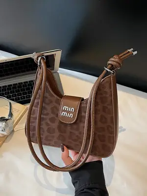 Women Crossbody Bag Brown PU Leather 2026 New