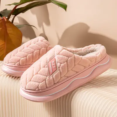 2025 Cotton Warm Slippers for Women Pink