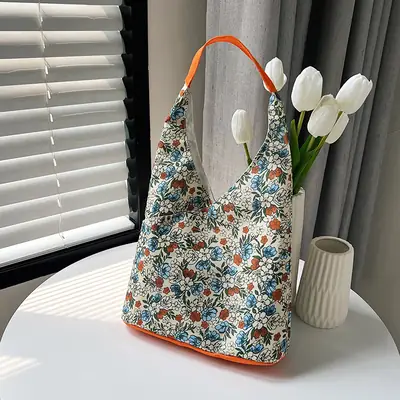Trendy Floral Japanese Style Shoulder Bag for Women